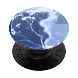 PopSockets: PopGrip - Supporto e Impugnatura per Telefoni Cellulari e Tablet con un Top Intercambiabile - Indigo Bloom