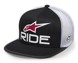 Alpinestars Original Logo Trucker Hat Gorra de béisbol, Negro/Blanco/Rojo, Talla única para Hombre