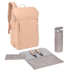 LÄSSIG Baby skötryggsäck med skötunderlag, barnvagnsfäste och flaskhållare/GRE Slender Up Backpack Camel