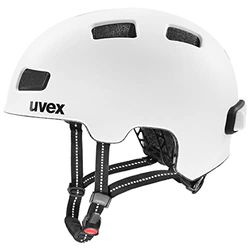 uvex city 4 reflex - lichte stadshelm voor dames en heren - individueel passysteem - reflecterende panelen - white matt - 55-58 cm