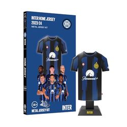 Inter Maglia Maillot Home 2023-2024 Miniature en Aluminium à Assembler Adulte Unisexe, Bleu Jersey, Miniatura