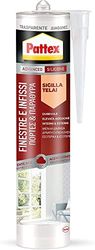 PATTEX Silicone Sigillante Finestre&Infissi, Silicone Trasparente Sigillante per Porte, Finestre e Infissi, Silicone Infissi per Interni ed Esterni, 1 Cartuccia da 280 ml