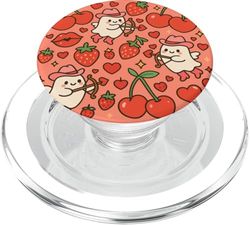 Cowboy Cupido Fantasma Lindo Kawaii Fruta San Valentín Diseño PopSockets PopGrip para MagSafe