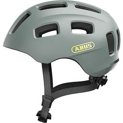 ABUS Youn-I 2.0-fietshelm - met licht voor kinderen, tieners en jonge volwassenen - voor meisjes en jongens - grijs, maat M
