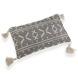 Versa Kussen, grijs, kwastjes, 10 x 30 x 50 cm, Meerkleurig, cuadrado, Casual