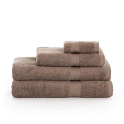 TOALLA 100% ALGODÓN PEINADO 650 GR. TAUPE 70X140