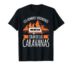 Regalos Autocaravana & Camping Camiseta Tirando Caravanas Camper RV Regalo Campistas Autocaravanas Unisex Sólido Negro Manga Larga T-Shirt Otoño