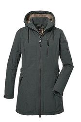 G.I.G.A. DX Dames Softshell parka met afritsbare capuchon GW 46 WMN SFTSHLL PRK, dark tealgreen, 42, 40898-000