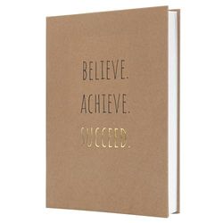 SIGEL JN803 Jolie Notebook, Pure Success, Lined, 15,2 x 20,3 cm, hardcover, 192 Pages, Brown, Black, Gold