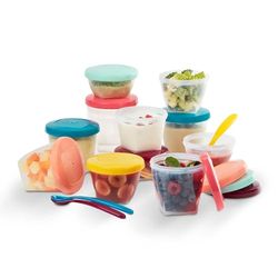Babymoov Babybol multiset av hermetiska barnmatsburkar, 3 x 120 ml, 3 x 180 ml, 3 x 250 ml och 3 flexibla skedar