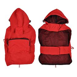 Love Story, Imperméable avec Capuche et Poche L/40 cm Rouge