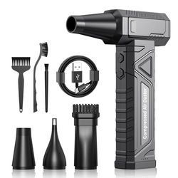 Ventilatore elettrico ad aria compressa spray per la pulizia del PC – Electric Air Duster 20000 RPM, 4 marce, mini ventilatore regolabile con batteria, ventola d'aria per tastiera, casa, all'aperto