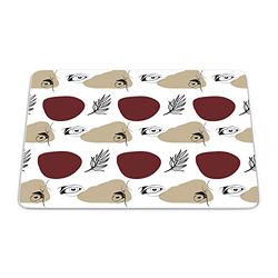 Bonamaison, Tapis de Souris Rectangle Imprimé Numériquement, Fond Antidérapant, pour Bureau et Maison, Taille: 22x18cm