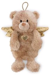 NICI 61936 Peluche-bouillotte au Motif d’Ours Ange Gardien La La Bearie, capacité : 300 ML, 35 cm, Marron, Compagnon Douillet dès 10 Mois, Coussin Chauffant pour Enfants et Adultes