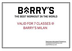 Barry's Milan 7 klasses Pack