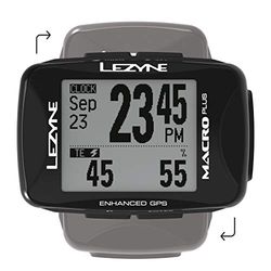LEZYNE Macro Plus hrsc, Contatore GPS per Bicicletta/MTB. Unisex-Adulto, Nero, FR : Taille Unique (Taille Fabricant : t.One sizeque)