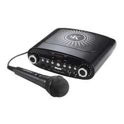 Easy Karaoke EKG88B Portable Bluetooth Karaoke Machine comes with 1 x microphone, Headphone socket and AUX for MP3 playback - Black