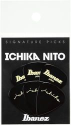 Ichika Nito Signature Pick, Teardrop shape, Medium (0.8mm), Ultem, Color: Black, 6-Pack