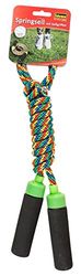 Idena 40096 Springtouw met softgrepen voor kinderen, lengte ca. 2,3 m, als vrijetijdssport, voor bewegingsspelletjes en verschillende trucs