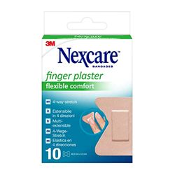 Nexcare Flexible Comfort Finger Plasters, 44,5 mm x 51 mm, confezione da 10 pezzi