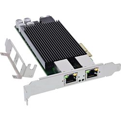 InLine® Dual Gigabit netwerkkaart, 2x RJ45 1Gb/s, PCIe x4, PoE+ incl. Low Profile slotplaat, 51125P