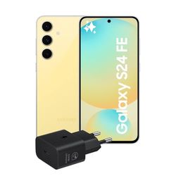 Samsung Galaxy S24 FE Smartphone AI, Caricatore Incluso, Display Dynamic AMOLED 2X 6.7'', Dual SIM, Fotocamera 50MP, 8GB RAM, 128GB, Batteria a lunga durata, IP68, Yellow [Versione Italiana]