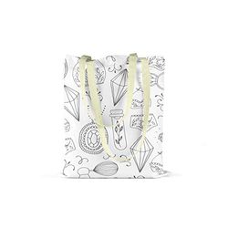 Bonamaison, Bolso De Mano Impreso, Bolso de la Compra Reutilizable, Bolso De Compras, Lavable a Máquina, Ecológico, Plegable, Bolso de Tela de Lona con Asas, 34X40 Cm - Diseñado y Fabricado en Turquía