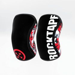 RockTape Assassins Knee Sleeves 5mm - Durable Neoprene for Compression, Warmth, and Stability in Functional Fitness, Red Camo, X-Large