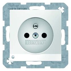 BERKER Stopcontact S.1/B.3/B.7 polarwit, glanzend 6765108989