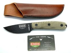 ESEE, utomhuskniv | Bladlängd: 9,22 cm, handtag: Micarta, modell 3 med modifierat handtag