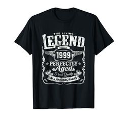 25th Birthday Living Legend Since 1999 Classic Vintage Camiseta