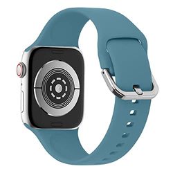 lopolike Kompatibelt med Apple Watch-armband 44 mm, för kvinnor/män, mjukt silikonband, ersättningsarmband för Apple Watch Series 8/7/iWatch Series 8 7 6 5 4 3 2 1 SE, GreenB, GreenB6, 44mm