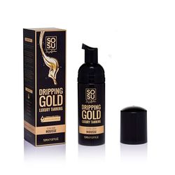 Dripping Gold Luxury Tanning Mousse - Deep Bronze Glow, Hydrating & Streak-Free, Vegan Self-Tan with Hyaluronic Acid & Vitamin E