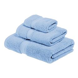 Superior - Handdoekenset, katoen, lichtblauw, 900 g, 3-delig