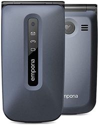 Emporia ACTIVEglam 4G mobiele telefoon voor senioren, hoog volume, 2,2 inch kleurendisplay, grote toetsen, SOS-knop, laadstation, camera, Blueberry (Italië)