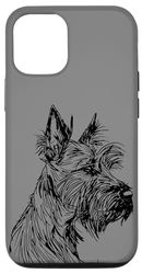 Carcasa para iPhone 15 Berger Picard Dog Line Art Minimalista Mamá Papá