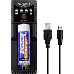 VOLTCRAFT Cargador de células Redondas CC1A no NiMH, LiIon, LiFePO, NiCd Mignon (AA), Micro (AAA), Baby (