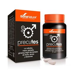 Soria Natural Precutes - Ingredientes Naturales Precursores de la Testosterona – con Alholva, Maca, Granada, Ginseng Negro Fermentado de Soria, Abrojo y Dioscorea - Caja con 28 comprimidos de 800 mg