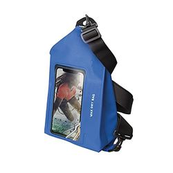 Wasserdichte Gürteltasche mit abnehmbarem schultergurt, 2 litry Fassungsvermögen, Sandfest, Touch Screen Einsatz for Smartphone, niebieski, Blu, Jeden rozmiar, Monospalla da spiaggia/piscina