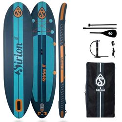 Skiffo – Sup Stand Up Paddle Inflable SIRION 10 – 305 x 81 x 15 cm Dropstitch – Paquete Completo – Paleta Leash Bomba Bolsa de Transporte – hasta 125 kg – Azul