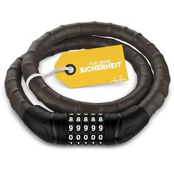 DANSI Lucchetto blindato per biciclette I Lucchetto per biciclette, bike lock, lucchetto per biciclette, lucchetti per biciclette, e-bike (con codice numerico 18x850mm)