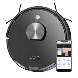 ZACO Robot aspirapolvere e lavapavimenti A10 WiFi, Alexa, Google, App, 3 in 1 Aspira e lava intelligente, potente, navigazione 3D Laser 360° mappatura casa, per parquet, tappeti e peli di animali