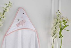 PIELSA Baby - 1277-63 | Cape voor baby's | douchecape | babybad | winterjas | zachte badlaag, hygiënische badlaag, roze, afmetingen 100 x 100 cm