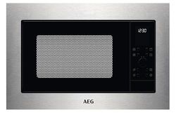 AEG 6000 Series Integrated Microwave and Grill MSE2527DM, 25L, Child Lock, Built-in Microwave Quick Start, 11 Power Levels, Auto Timer, 380x560x550mm, Black/Stainless Steel with Antifingerprint