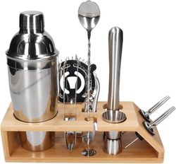 Set da bartending da 10 litri con base shaker argento