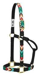 Weaver Leather Chevron niet-verstelbare nylon paardenhalter, gemiddeld, zwart/multi