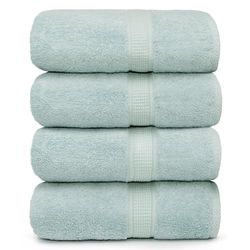 Ariv Towels 4-delad stor premium badhandduksset – lämplig för känslig hud och daglig användning – mjuka, snabbtorkande och mycket absorberande handdukar för badrum, gym, hotell och spa – 76 cm x 132