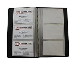 Exxo by HFP Business Card File with Document Wallets 210x120mm Black