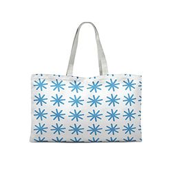 Bonamaison Printed Tote Bag, Reusable Grocery Bag, Shopping Bag, Machine Washable, Foldable, Canvas Cloth Bag with Handles, 47x42 Cm