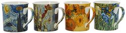 Lesser & Pavey Ceramic Mug | Van Gogh Conjunto de 4-12 x 8 x 9 cm, acessório, multicolor, 9 cm, 4